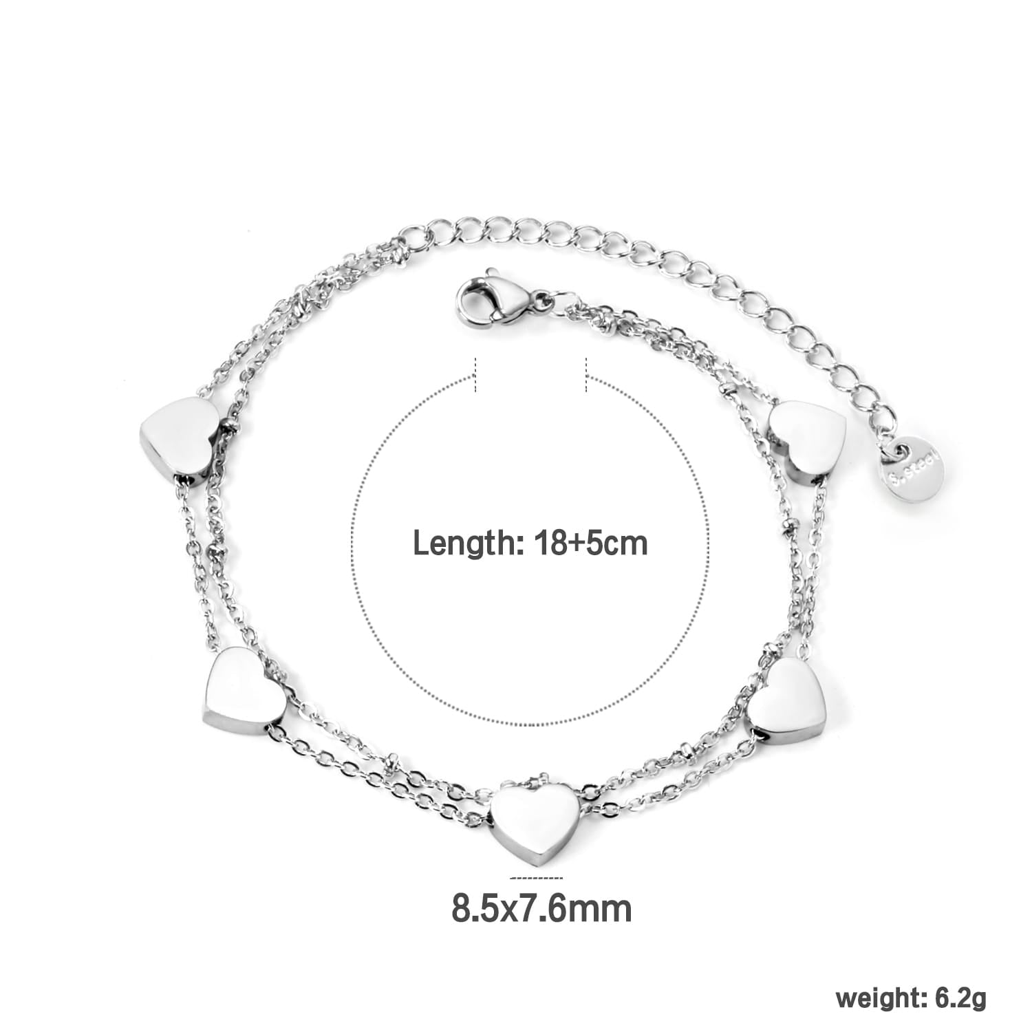 Elegant Heart Bracelet