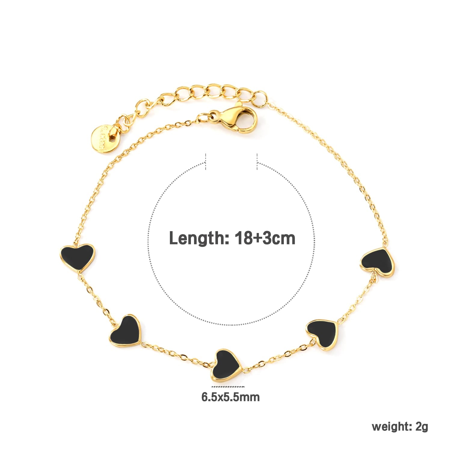 luxury adjustable charm bracelet