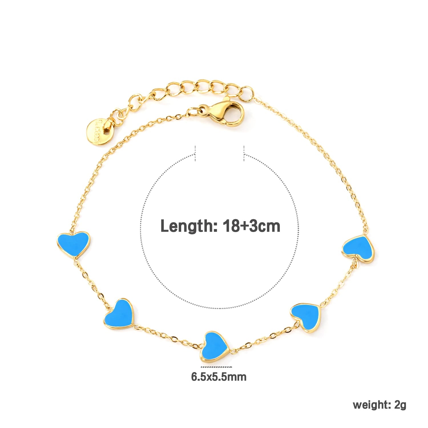 luxury adjustable charm bracelet
